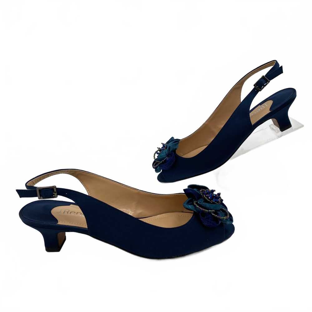 J. Renee Flower Blue Slingback Heels | Womens 9.5
